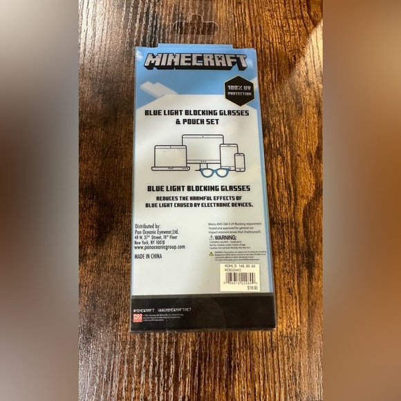 Minecraft Blue Light Blocking Glasses and Pouch Set NWT 3+ years - Picture 2 of 3